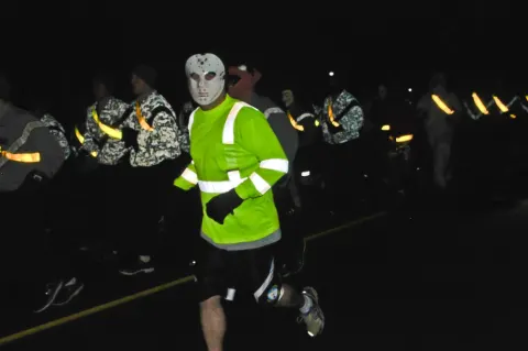 1-40th CAV (A) CSM leads squadron Halloween 'Fun Run'