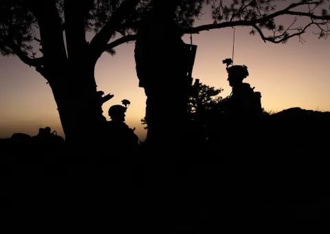 Sunset during patrol