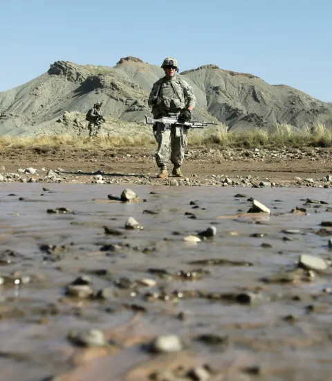 Cavalrymen patrol Paktika province