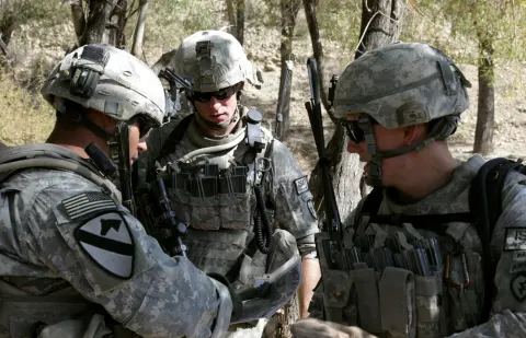 Soldiers Patroling the Countryside