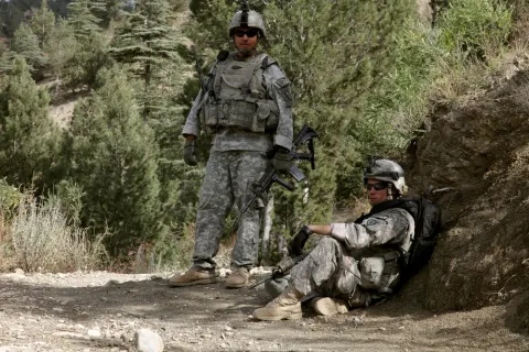 Soldiers Patroling the Countryside
