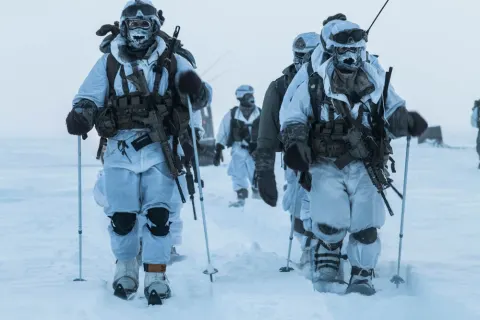 Trooping the line