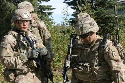 Spartan battle drills with live ammo