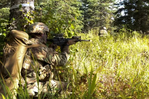 Spartan battle drills with live ammo